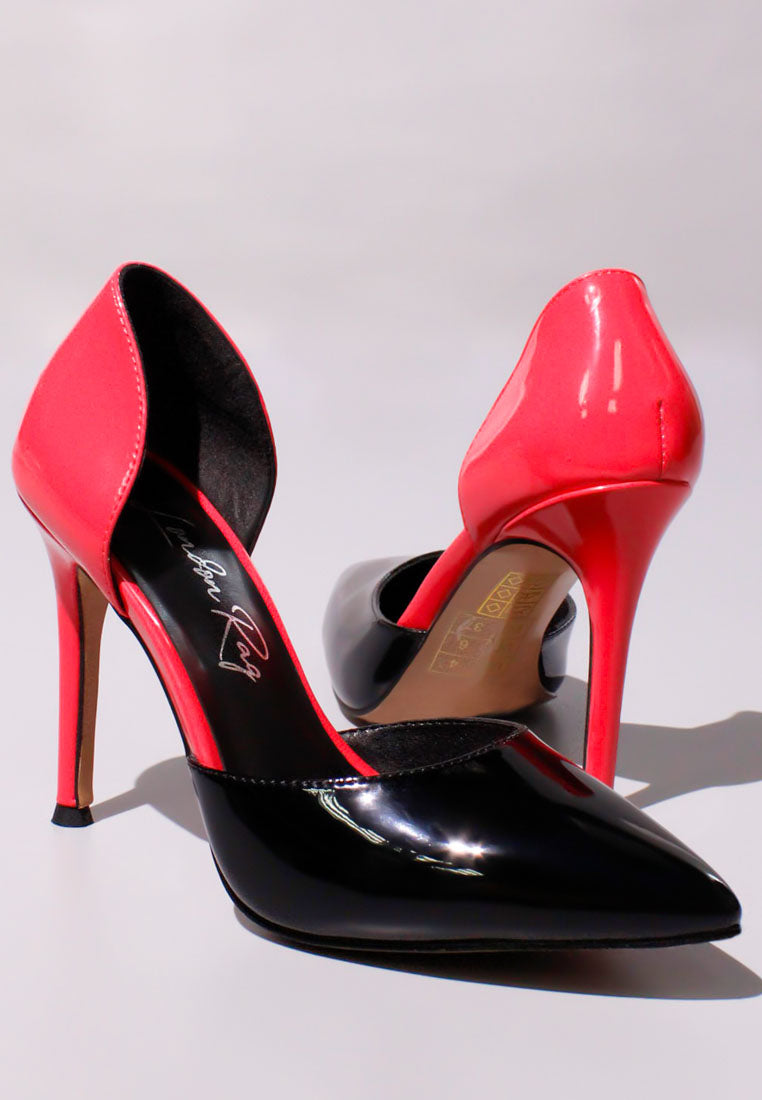 Candy Cane Patent Faux Leather High Heel Pumps - Tigbul's Variety Fashion Shop