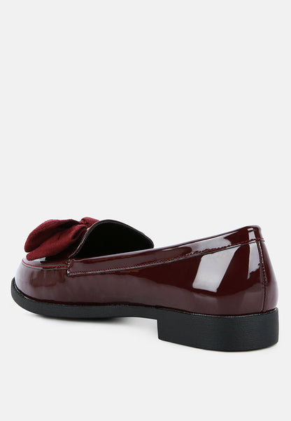 Bowberry Bow-Tie Patent Loafers - Tigbul's Variety Fashion Shop
