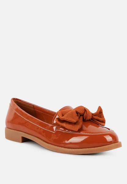 Bowberry Bow-Tie Patent Loafers - Tigbul's Variety Fashion Shop