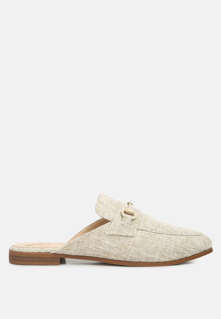 Akua Horsebit Embellished Mules - Tigbul's Variety Fashion Shop