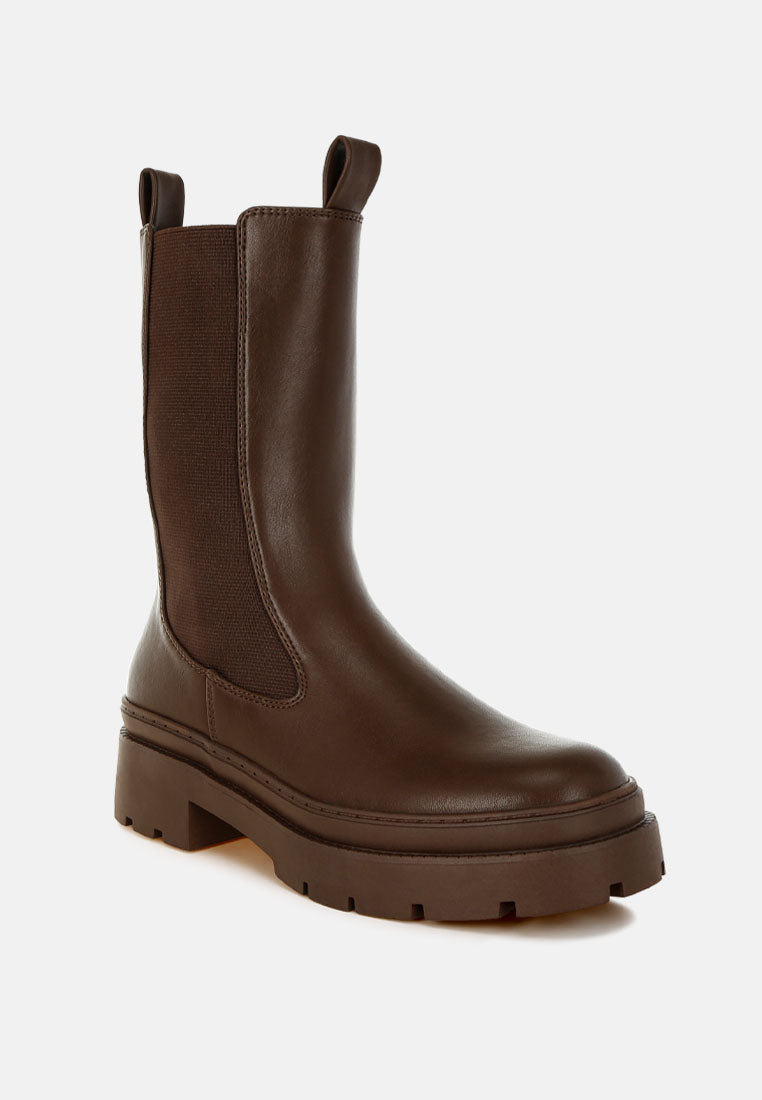 Jolt Elasticated Gussets Lug Sole Boots