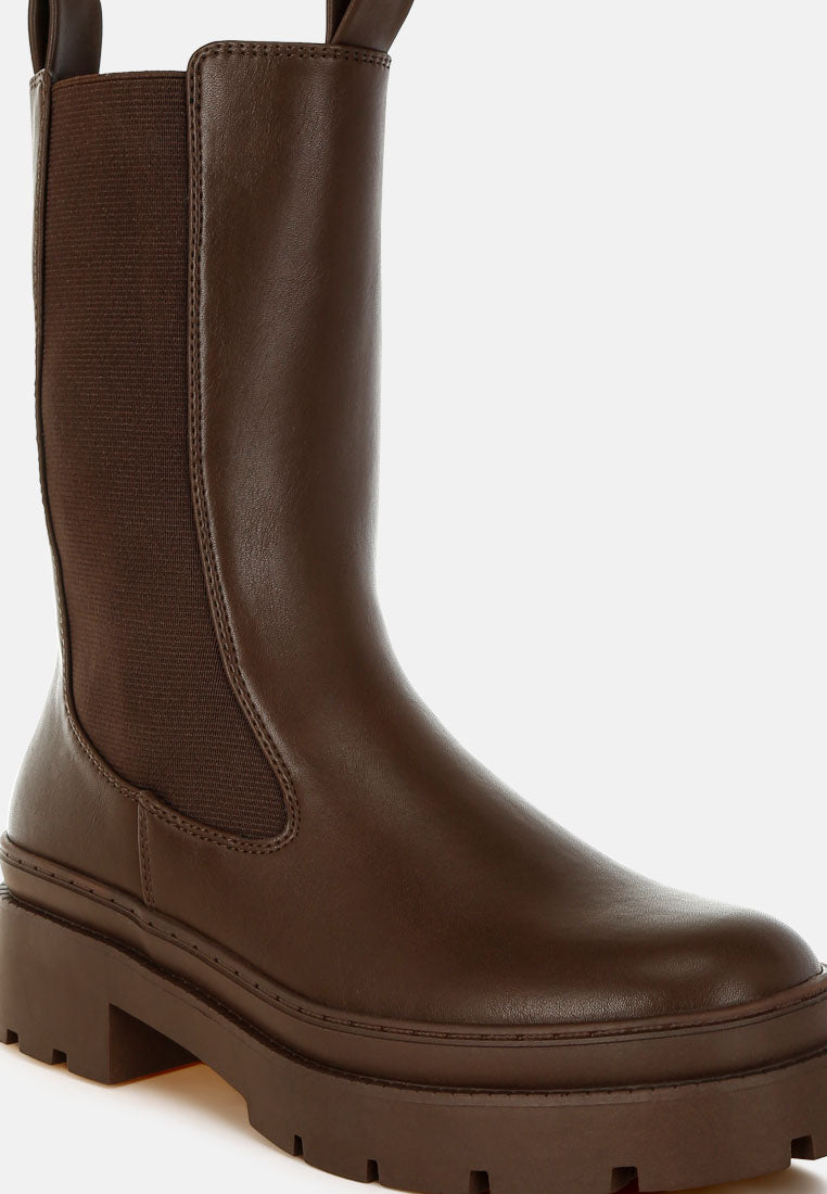Jolt Elasticated Gussets Lug Sole Boots