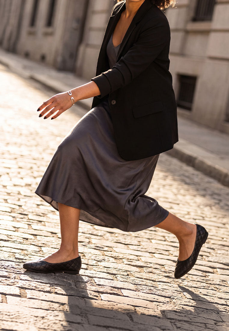 Rikhani Quilted Detail Ballet Flats - Tigbul's Variety Fashion Shop