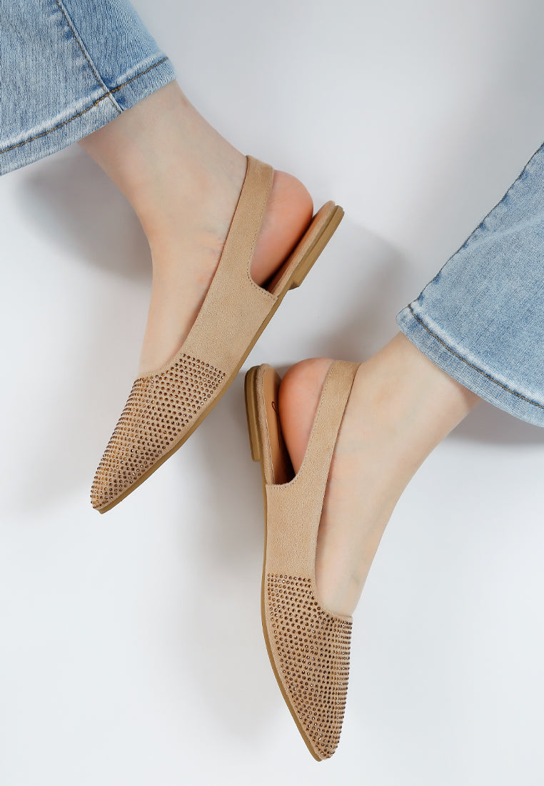 Jarisa Rhinestones Embellished Slingback Mules - Tigbul's Variety Fashion Shop