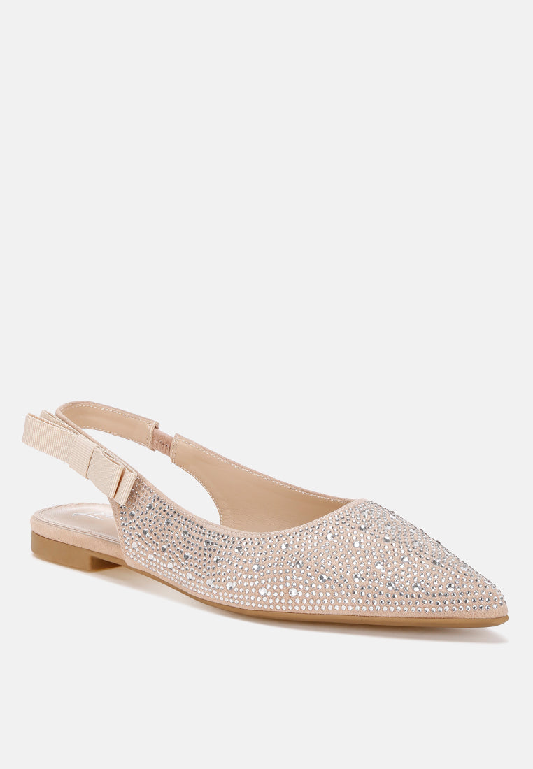 Firdisi Rhinestones Detail Flat Sandals