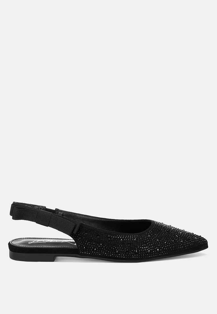 Firdisi Rhinestones Detail Flat Sandals