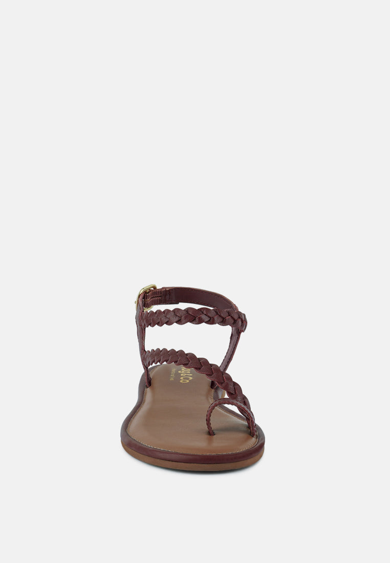 Stallone Braided Flat Sandals - Tigbul's Variety Fashion Shop
