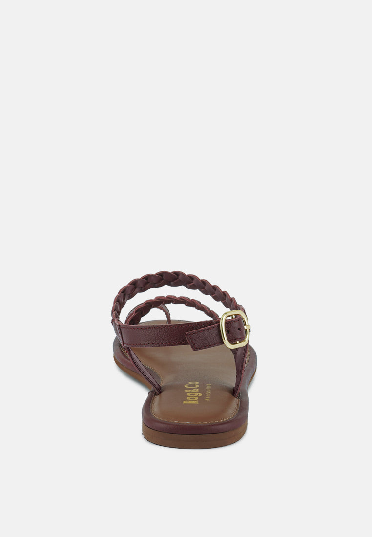 Stallone Braided Flat Sandals - Tigbul's Variety Fashion Shop
