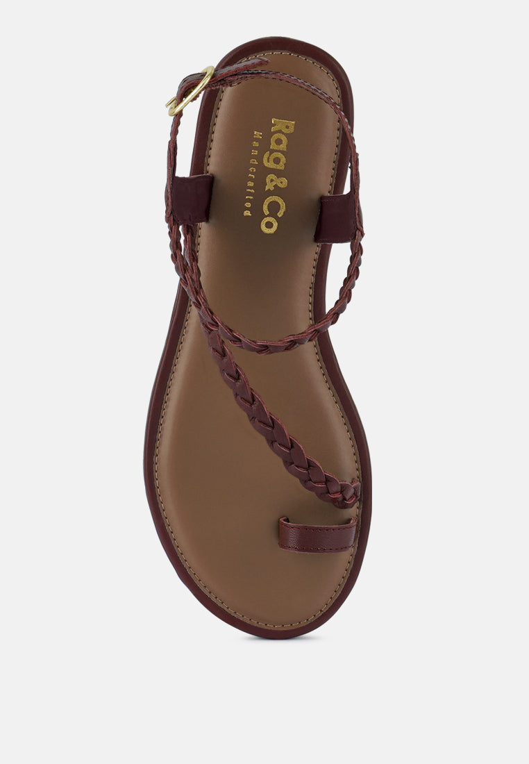 Stallone Braided Flat Sandals - Tigbul's Variety Fashion Shop