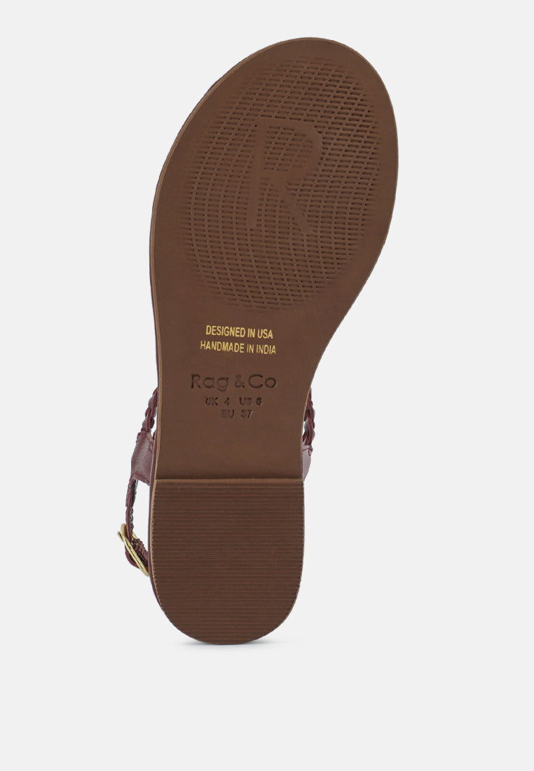 Stallone Braided Flat Sandals - Tigbul's Variety Fashion Shop