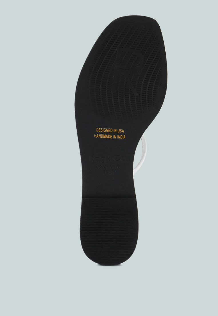Sweetin Strappy Flat Slip On Sandals - Tigbul's Variety Fashion Shop