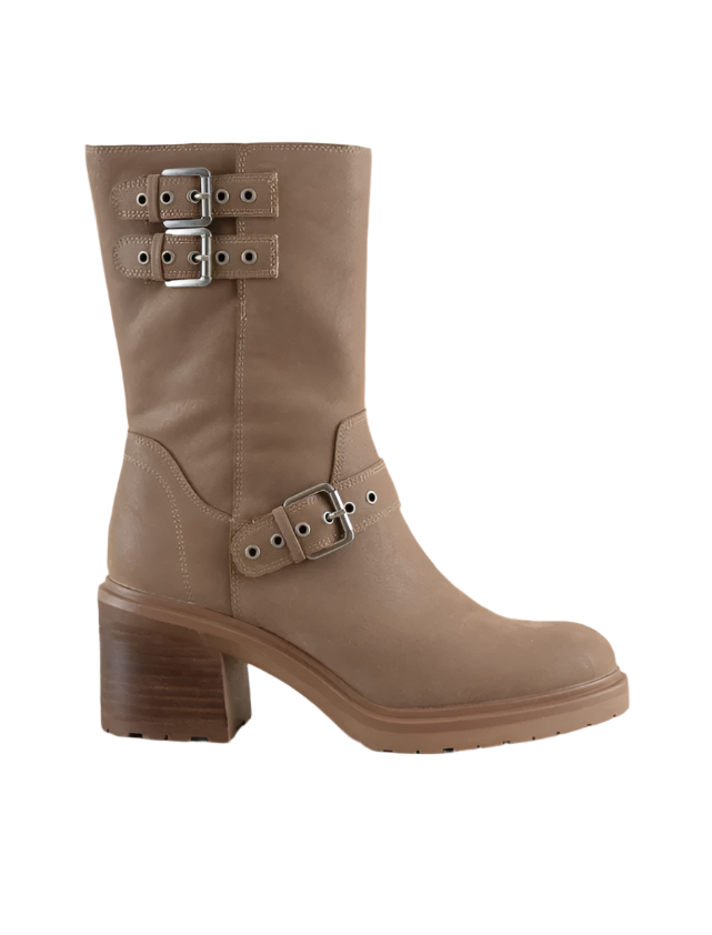 Oasis Society - Rider Boots with Buckles, Taupe | Tigbuls Variety