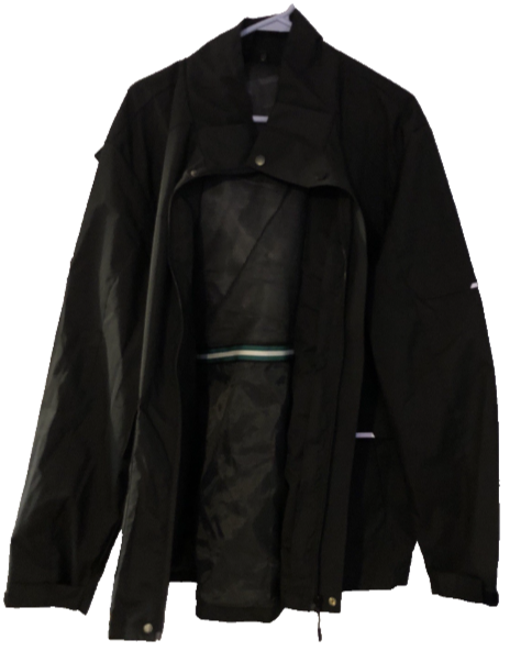 Size 2XL Black Lightweight Windbreaker Outdoor Jacket