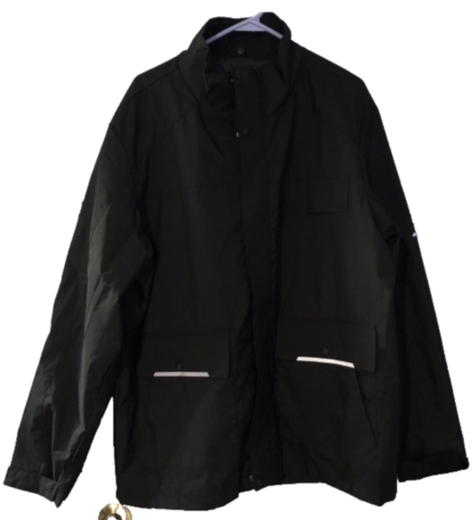 Size 2XL Black Lightweight Windbreaker Outdoor Jacket