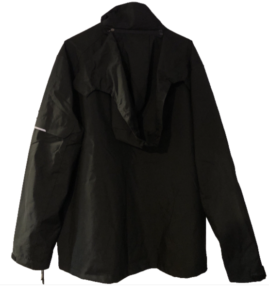 Size 2XL Black Lightweight Windbreaker Outdoor Jacket