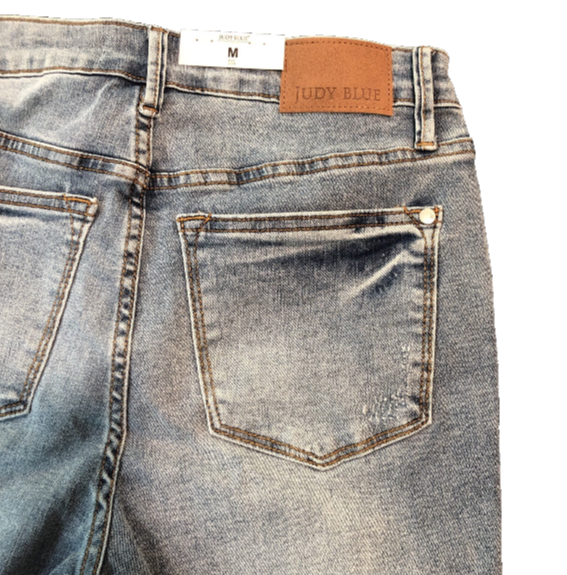 Judy Blue Size Medium Tummy Control High Waist Denim Shorts - Tigbul's Variety Fashion Shop