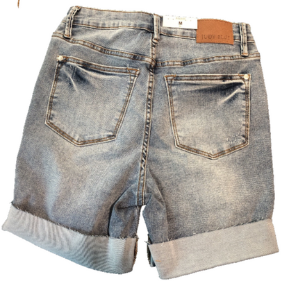 Judy Blue Size Medium Tummy Control High Waist Denim Shorts - Tigbul's Variety Fashion Shop