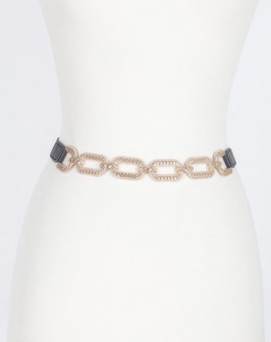 Metal Linked Buckle Elastic Belt - Tigbul's Variety Fashion Shop