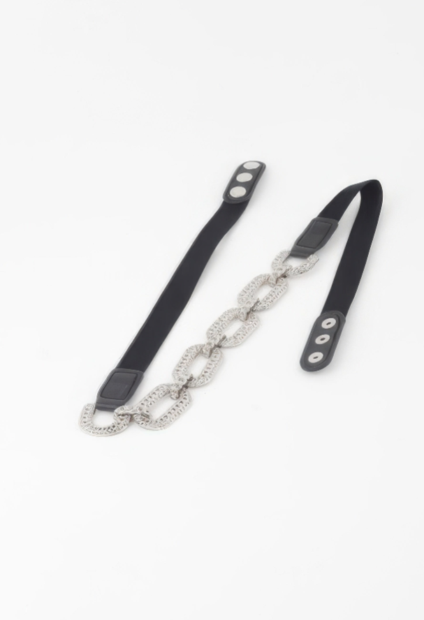 Metal Linked Buckle Elastic Belt - Tigbul's Variety Fashion Shop