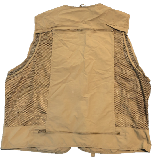 Men's Lightweight Tactical Cargo Vest - Multi-Pocket Breathable Mesh Outdoor Khaki 2XL | Tigbuls