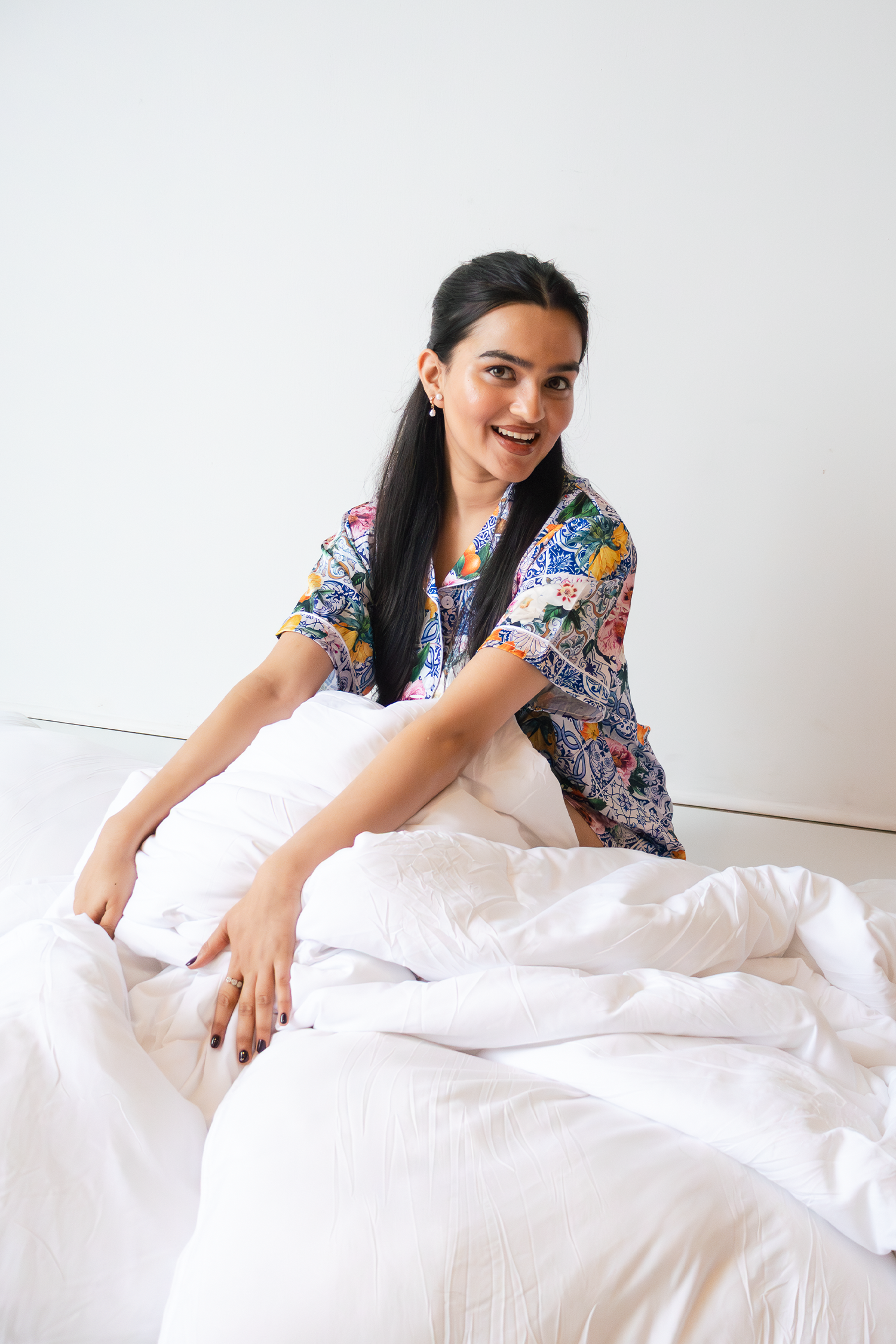 Sicilian Fruit Satin Pajamas - Tigbul's Variety Fashion Shop