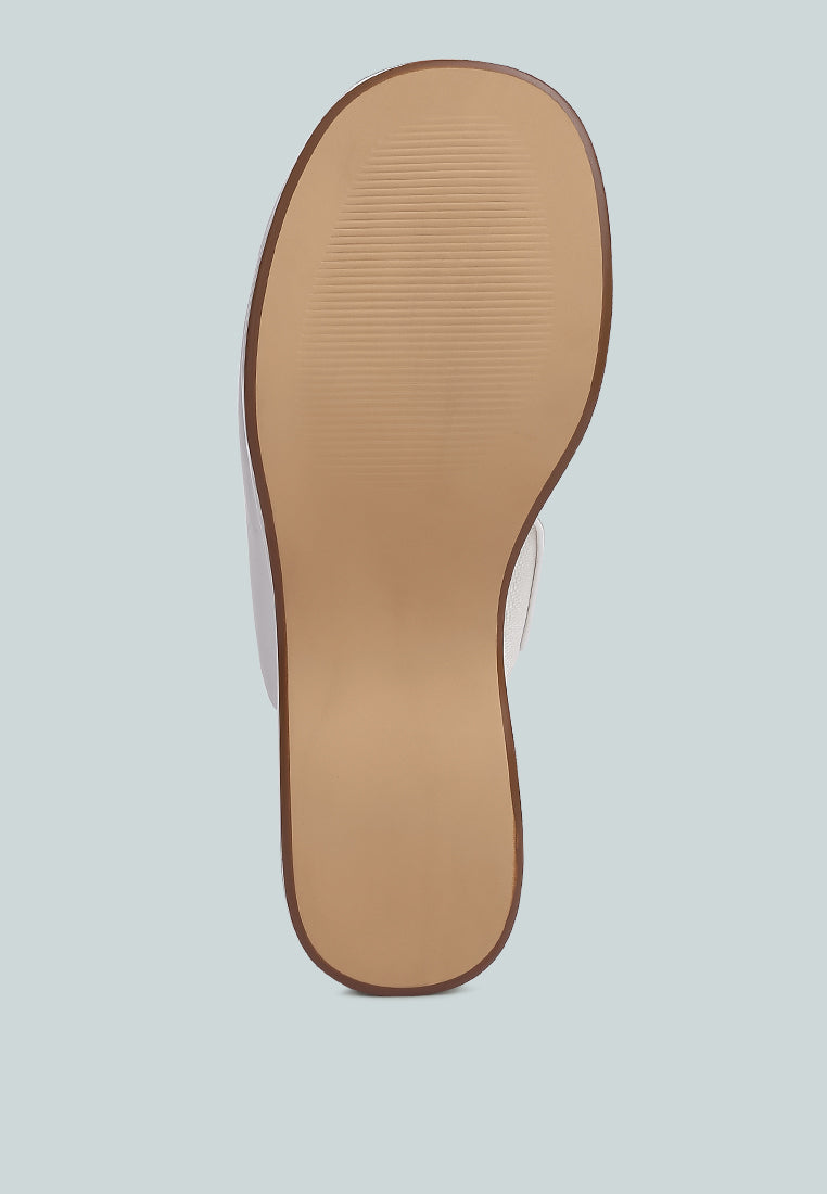 Olori Solid Platform Slip On Mules - Tigbul's Variety Fashion Shop