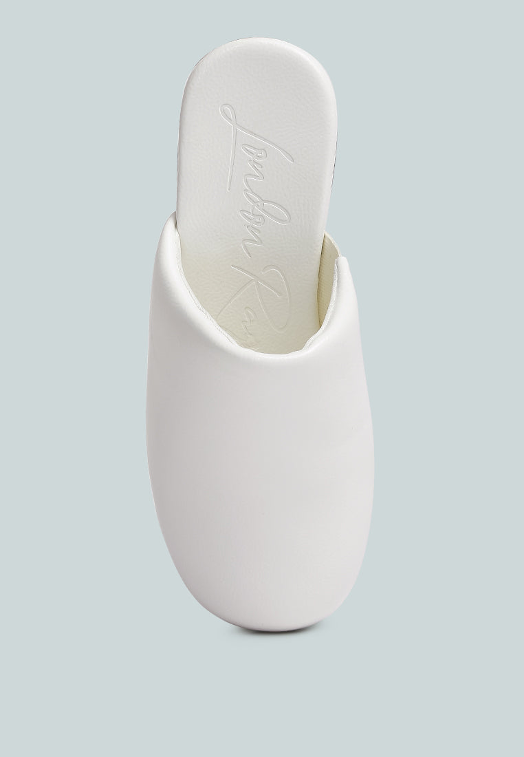 Olori Solid Platform Slip On Mules - Tigbul's Variety Fashion Shop