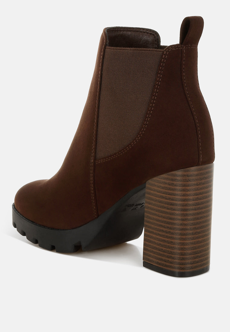 Sonia Block Heeled Chelsea Boots - Tigbul's Variety Fashion Shop