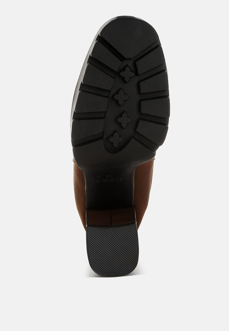 Sonia Block Heeled Chelsea Boots - Tigbul's Variety Fashion Shop