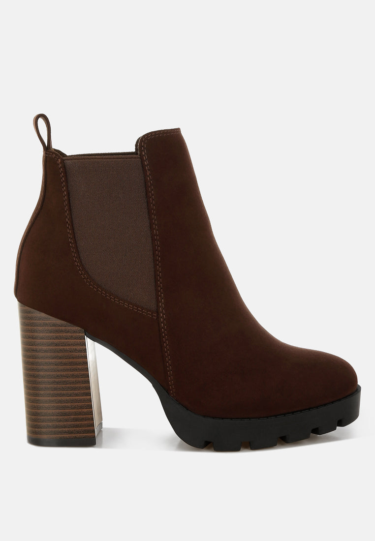Sonia Block Heeled Chelsea Boots - Tigbul's Variety Fashion Shop