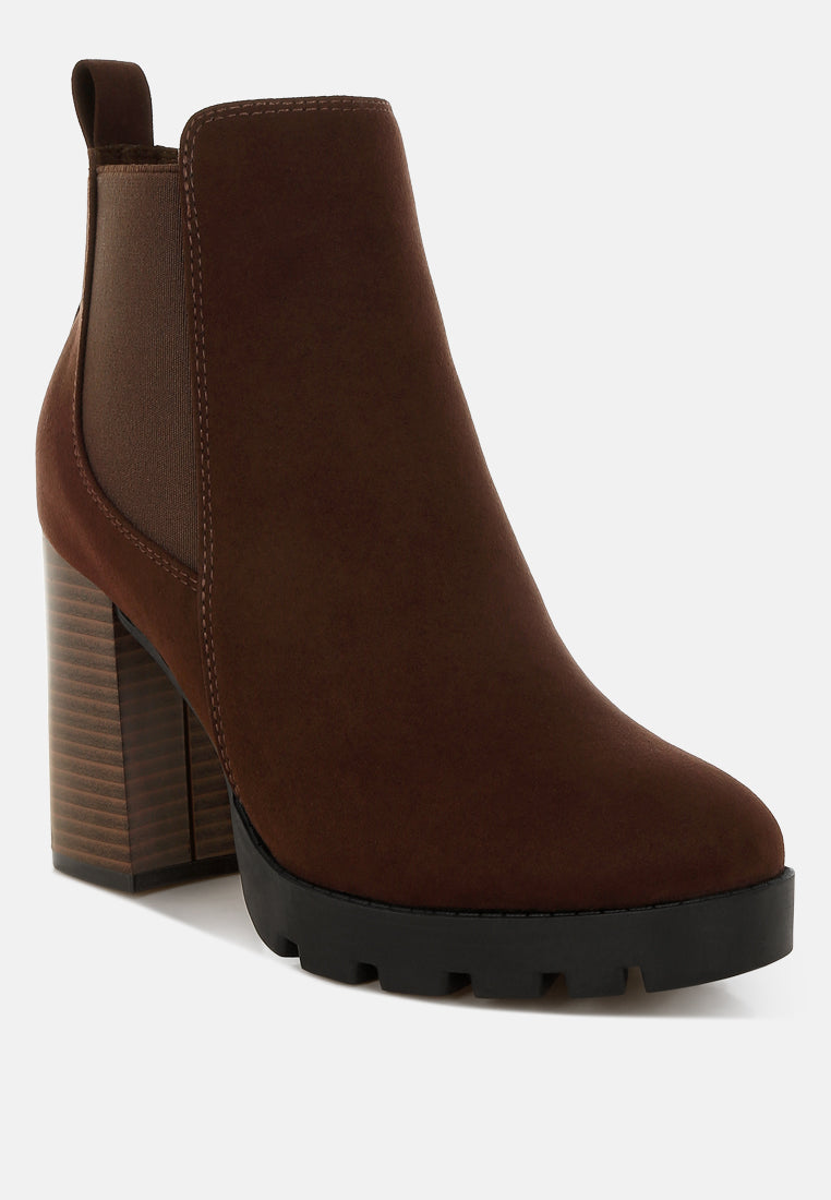 Sonia Block Heeled Chelsea Boots - Tigbul's Variety Fashion Shop