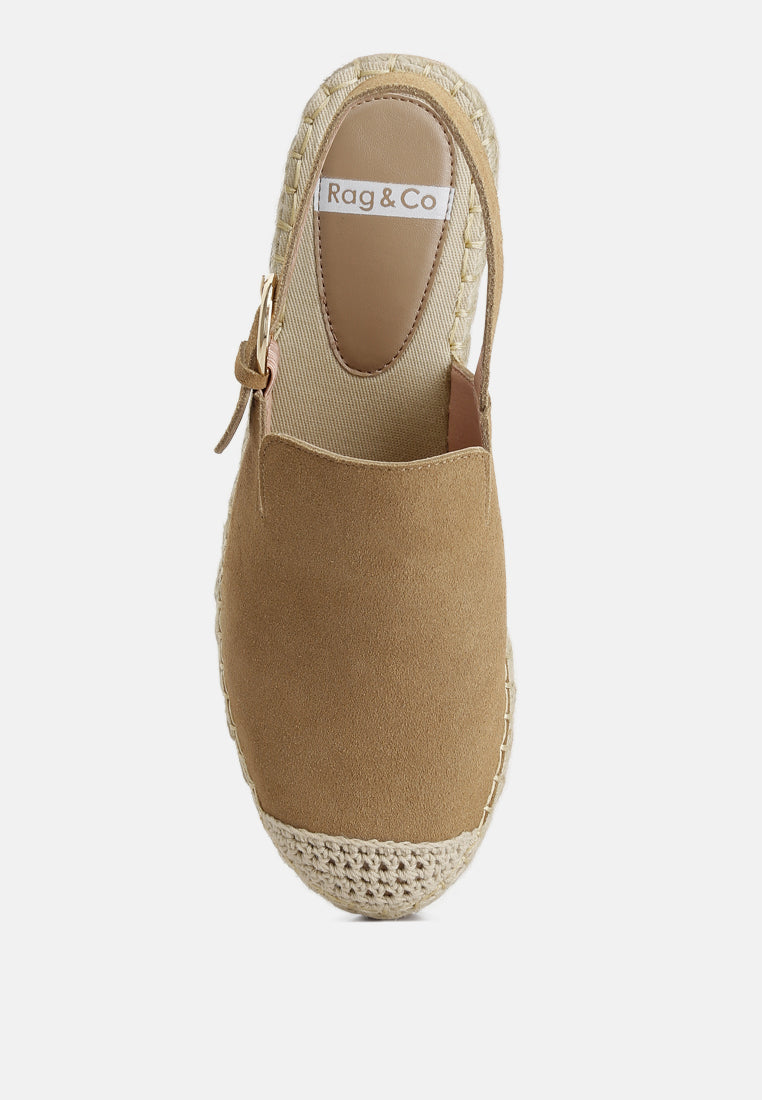Affie Genuine Suede Slingback Strap Espadrilles - Tigbul's Variety Fashion Shop