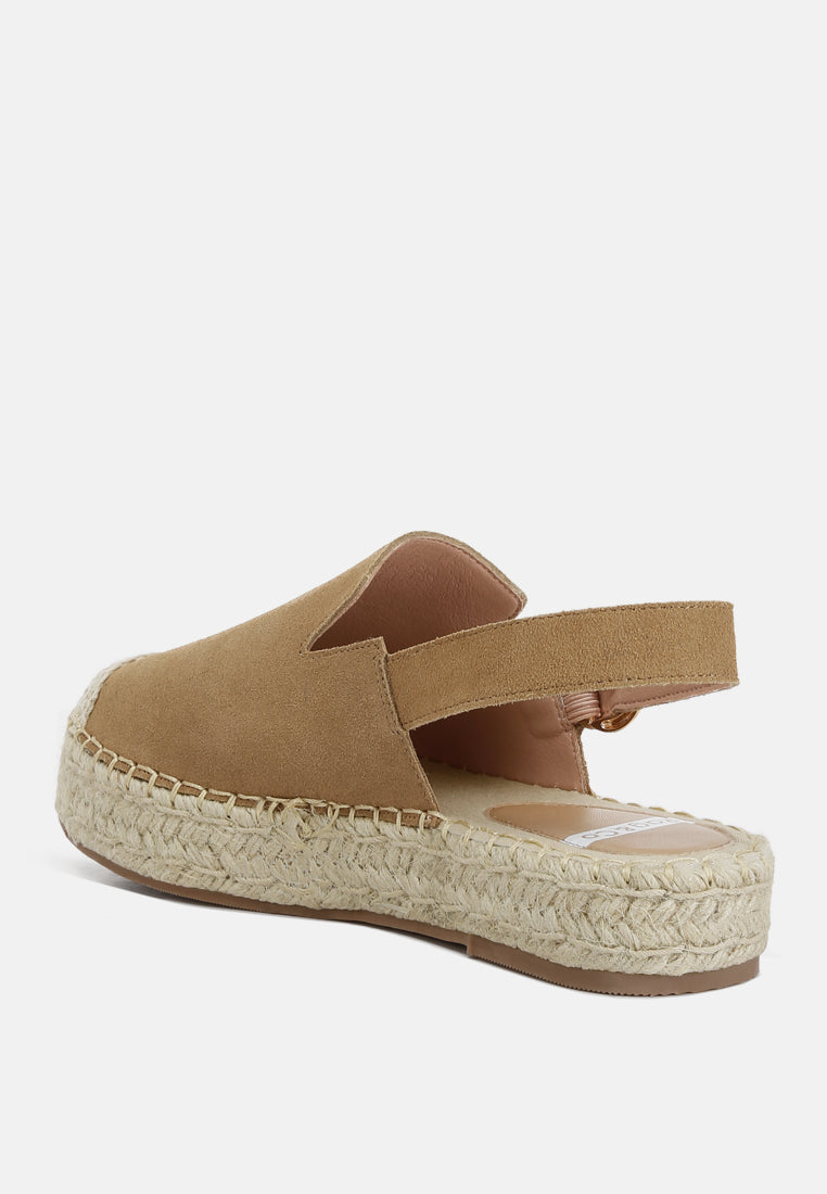 Affie Genuine Suede Slingback Strap Espadrilles - Tigbul's Variety Fashion Shop