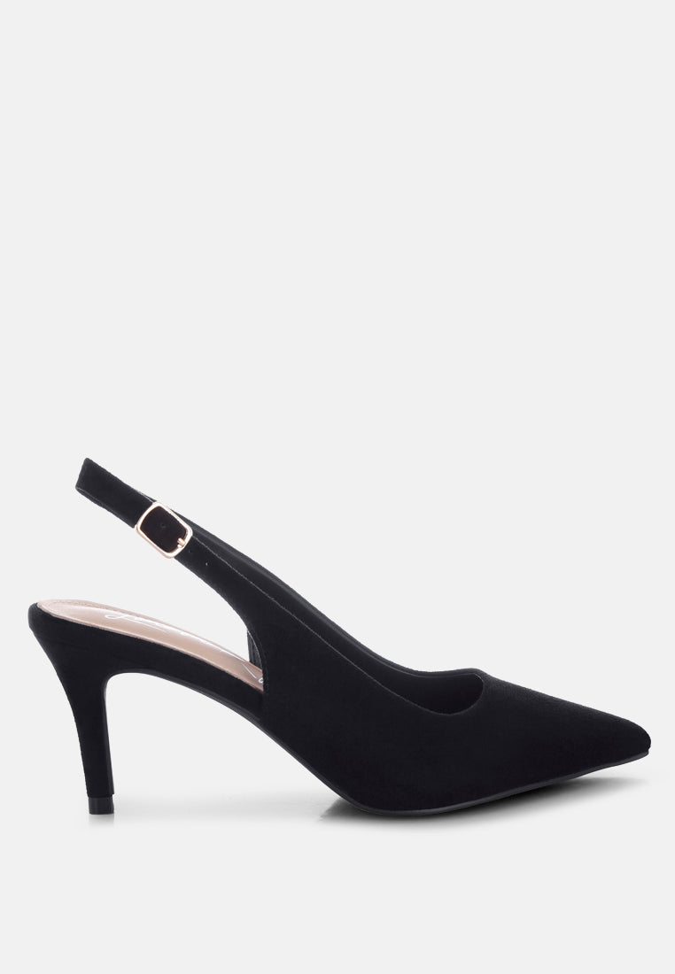 Theobs Soft Microfiber Pointed Toe Slingbacks - Tigbul's Variety Fashion Shop