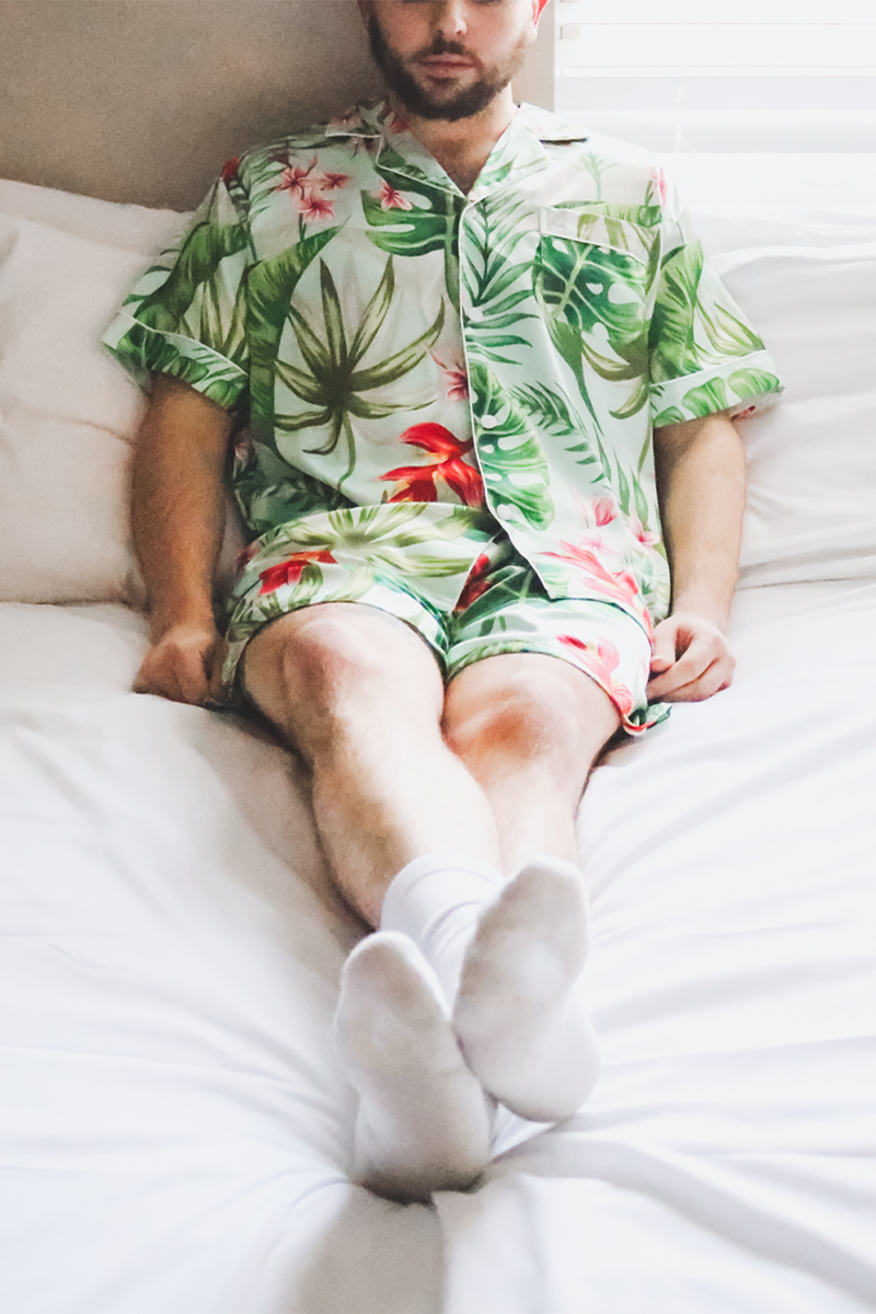 Men's Mint Tropical Pajama set - Tigbul's Variety Fashion Shop