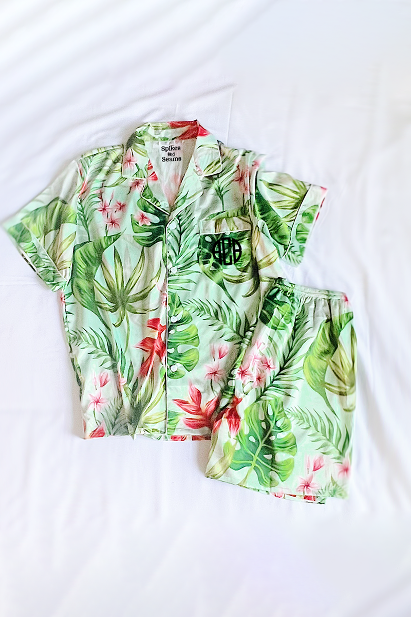 Men's Mint Tropical Pajama set - Tigbul's Variety Fashion Shop