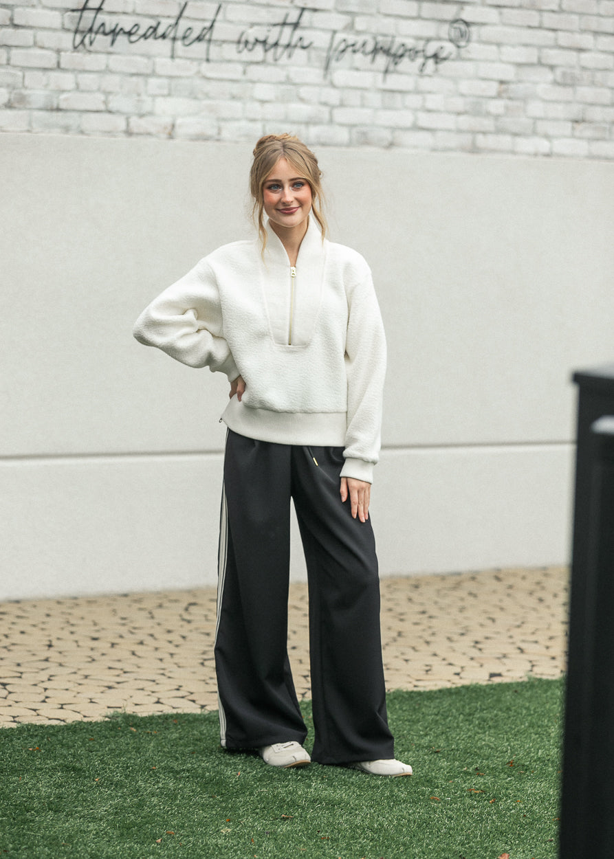 Nina Wide Leg Track Pants - Tigbul's Variety Fashion Shop