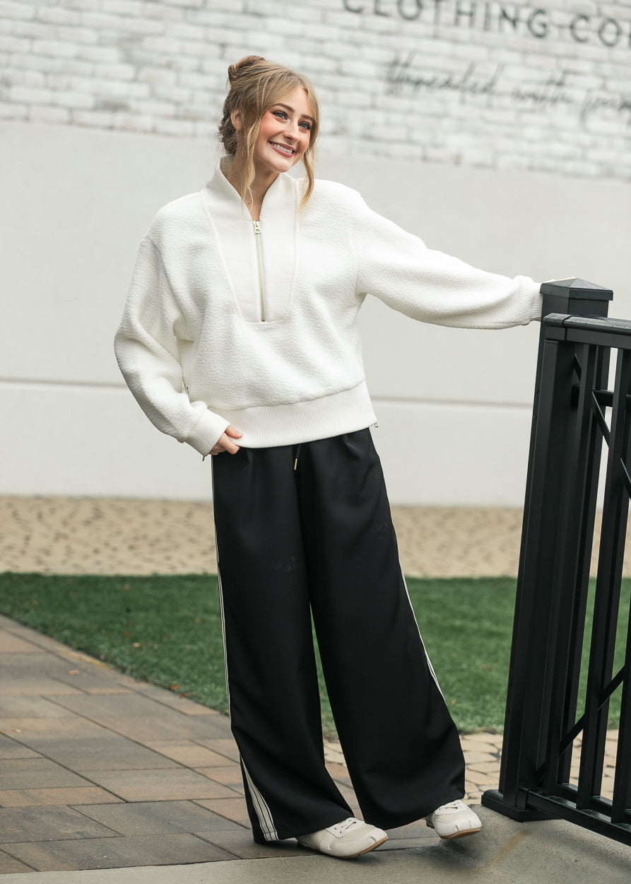 Nina Wide Leg Track Pants - Tigbul's Variety Fashion Shop