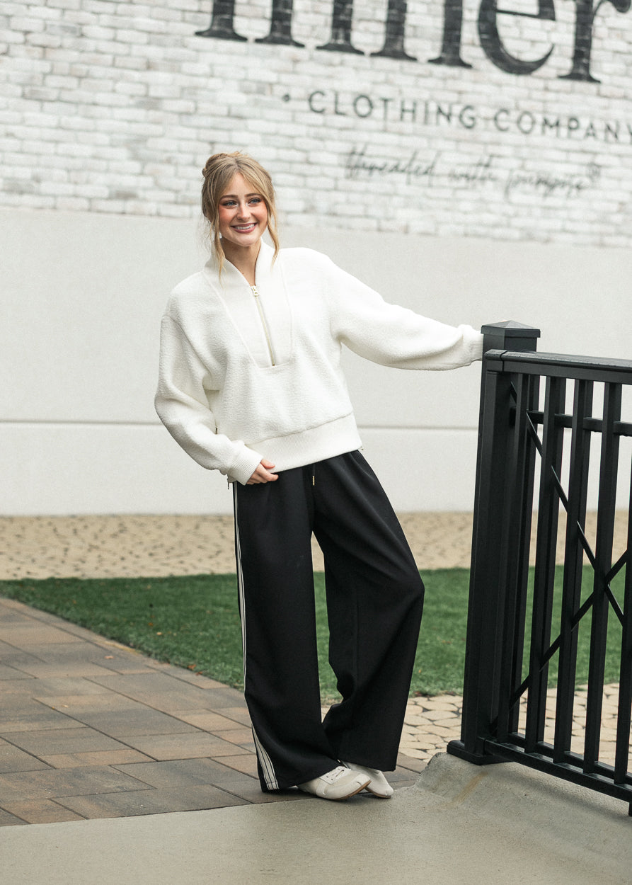 Nina Wide Leg Track Pants - Tigbul's Variety Fashion Shop