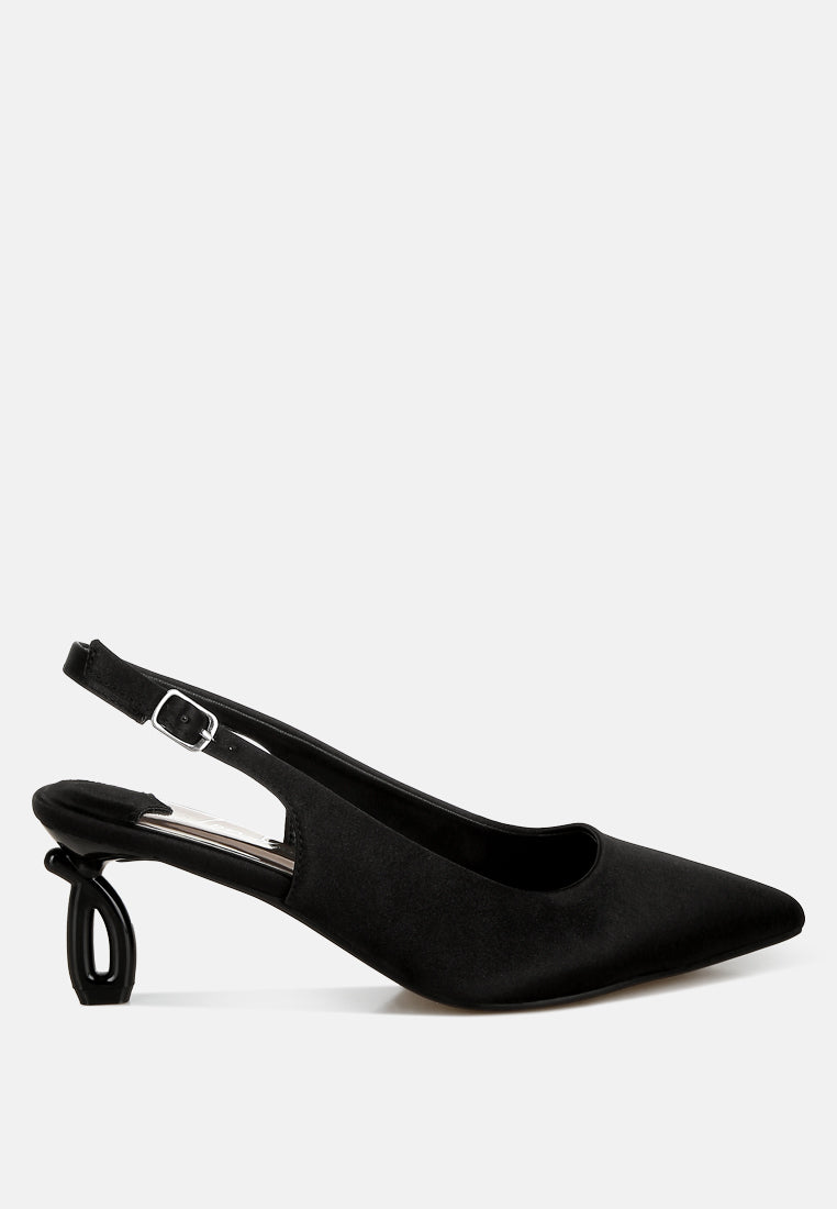 Vinca Satin Pointed Toe Slingbacks - Tigbul's Variety Fashion Shop