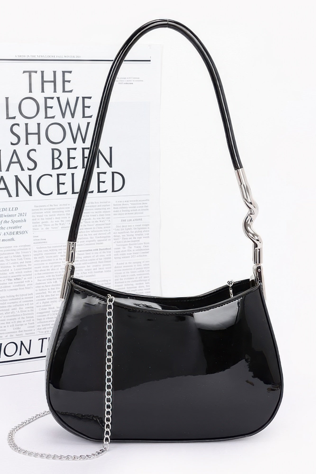 Enamel Shoulder Bag - Tigbul's Variety Fashion Shop