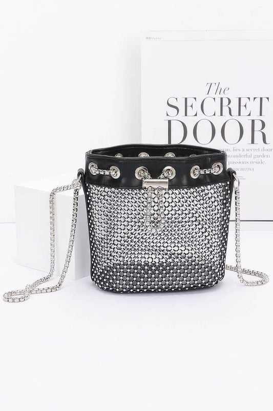 Rhinestone Mesh Tube Bag - Tigbul's Variety Fashion Shop
