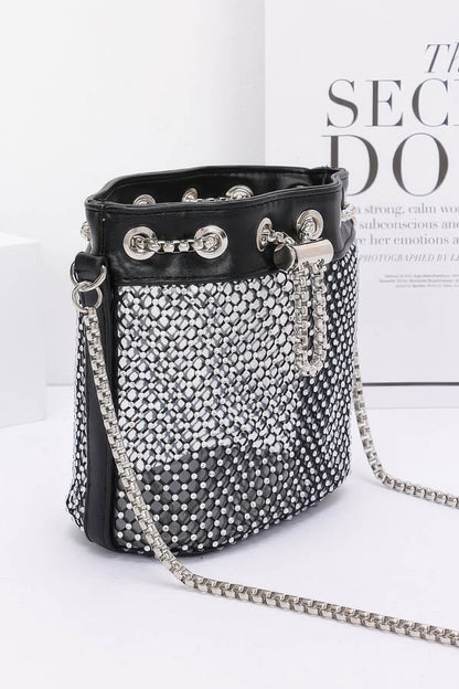 Rhinestone Mesh Tube Bag - Tigbul's Variety Fashion Shop