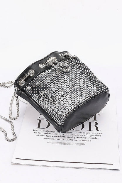 Rhinestone Mesh Tube Bag - Tigbul's Variety Fashion Shop