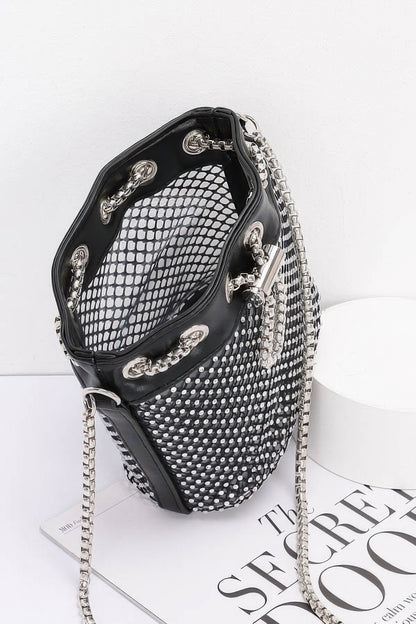 Rhinestone Mesh Tube Bag - Tigbul's Variety Fashion Shop