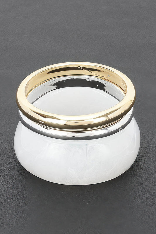 Multi Resin And Ccb Bangle Bracelet - Tigbul's Variety Fashion Shop
