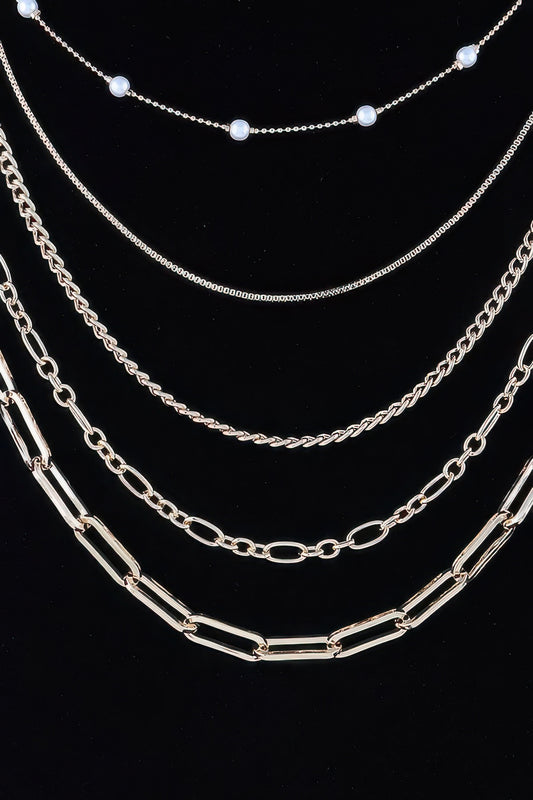 Multi Chain Drop Necklace - Tigbul's Variety Fashion Shop