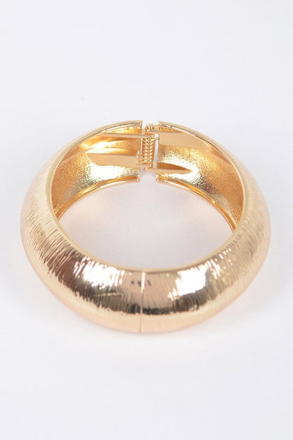 Textured Metal Bangle Bracelet - Tigbul's Variety Fashion Shop