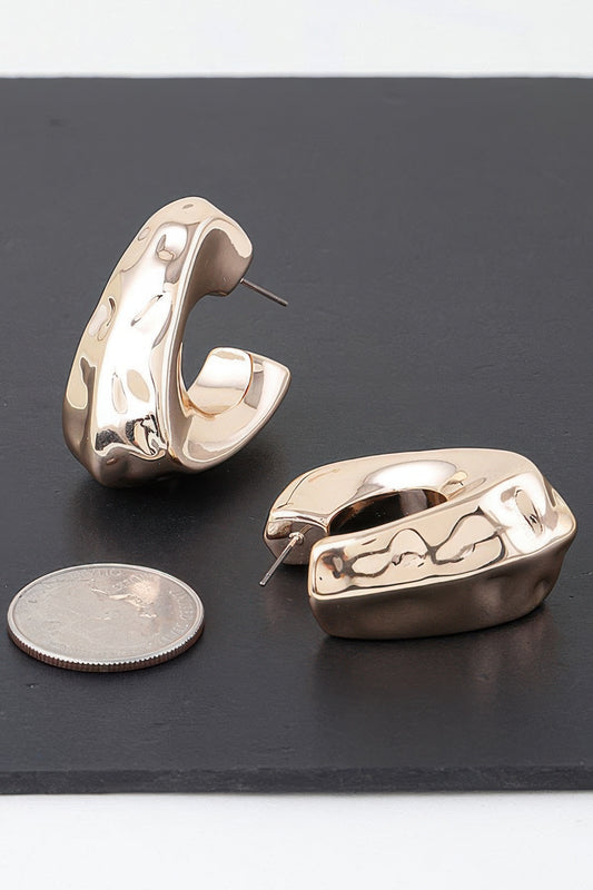 Abstract Ripple Hook Earrings - Tigbul's Variety Fashion Shop