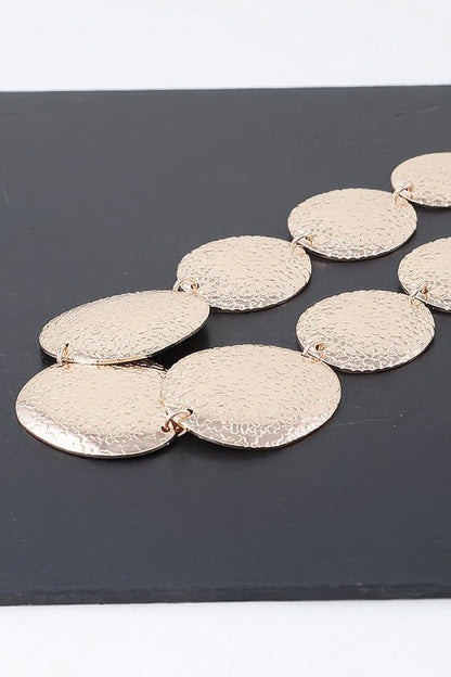 Multi Hammered Disk Necklace - Tigbul's Variety Fashion Shop